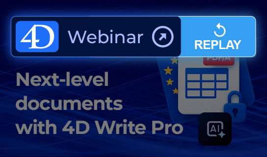 4D Webinar - 4D Write Pro